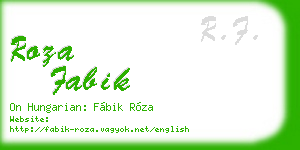 roza fabik business card